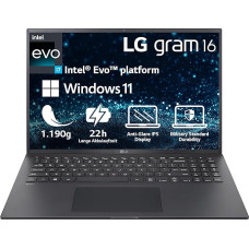 LG 2023 gramų 16 colių nešiojamasis kompiuteris - 1190 g 
