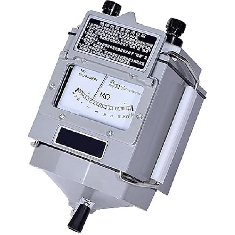 1000V izoliacijos varžos testeris Elektrikas sukrėtimo matuoklis Megohmmeter 1000V rankinis alkūninis omas