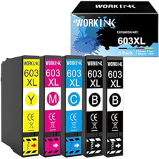 603XL Printer Cartridges Compatible with Epson 603 603 XL Cartridges for Expression Home XP-2100 XP-2105 XP-3100 XP-3105 XP-3150 XP-4100 XP-4105 Workforce WF-2810 WF-2830 WF-2835 WF-2840 WF-2840 WF