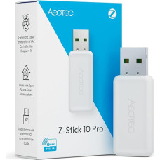 Aeotec Z-Stick 10 Pro - Zigbee 3.0 & Z-Wave 800 Series USB Adapter - Works with HomeAssistant - Zigbee2MQTT - Z-Wave Controller - Z-Wave Long Range - Up to 1 km Range - Without Cloud