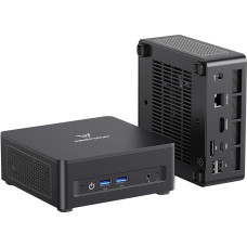 MINIS FORUM UM690L Slim Mini PC, AMD Ryzen 9 6900HX 8-Core Processor up to 4.9GHz with AMD Radeon 680M, 32GB LPDDR5(On Board, up to 6400MT/s)/1TB SSD, HDMI/USB4/DP, USB 3.2 x 2, WiFi 6E, BT5.2
