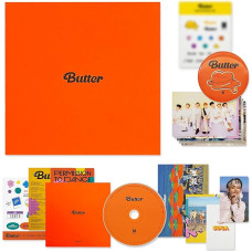 BTS Album - [BUTTER] (PHEACHES Ver.) CD-R + Photobook + Lyric Cards + Instant Photo Card + Photo Stand + Folded Message Card + Graphic Sticker + Photo Card