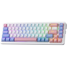 Redragon K709 PRO 65% kabellose Gasket RGB-Gaming-Tastatur, 68 Tasten Hot-Swap-mechanische Tastatur mit Free-Mod-Sockel, 5-lagige Geräuschdämpfung und runde PBT-Tastenkappen, leiser linearer Schalter