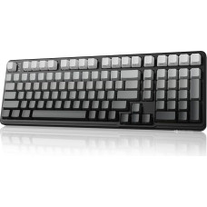 ATTACK SHARK X98 RGB Mechanical Gaming Keyboard with 102 Keys, with Numeric Keypad, BT5.0 & 2.4G Wireless & USB-C Wired Tri-Mode, Gasket Hot-Swap Linear Switch, 4000 mAh Battery, QWERTY - Grey