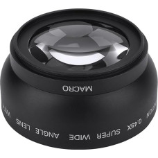 PUSOKEI Wide Angle Universal Conversion Macro Lens 52mm 0.45X Optical Glass Lens Conversion Lens Close-Up Lens for Easy to Use
