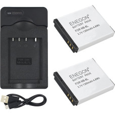 ENEGON Ersatzbatterie (2 Stück) und Ladegerät für Canon NB-6L, NB-6LH, CB-2LY und Canon PowerShot SX510 HS, SX500 is, SX700 HS, SX280 HS, SX260 HS, SX170 is und weitere Kameras