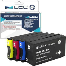 LCL 963XL rašalo kasetė, suderinama su HP 963XL 963 XL didelio našumo (juoda, žydra, purpurinė, geltona, 4 vnt.) Suderinama su HP Officejet Pro 9010 9012 9013 9014 9015 9016 9018 9019 9020 9022 9025
