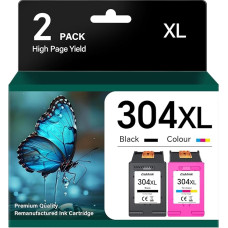 304 XL spausdintuvo kasetės pakeičia HP 304 spausdintuvo kasetes, suderinamas su HP Envy 5030 5010 5020 5032 DeskJet 3750 3760 2620 3720 2630 2622 3762 (1 juoda 1 spalvota)