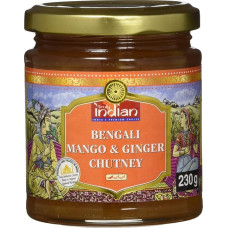 TRULY INDIAN Bengali Mango Ginger Chutney - Fruity Spicy Fruit Paste Dip or Ready Sauce for Quick Dishes - Indian Cooking with Natural Ingredients - 3 x 230 g (Pack of 3)