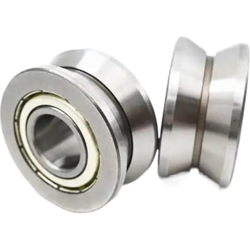 Guoliai V formos kreipiamieji ritininiai guoliai (pakuotė po 1) LV201 ZZ RV201/12-20 12x41x20mm Tikslūs dviejų eilių rutuliukai ABEC-7