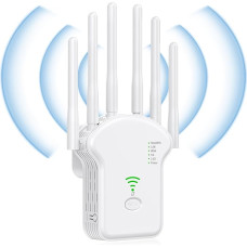 VHV Lauko WiFi kartotuvas Galingas WiFi kartotuvas 1200Mbps WiFi kartotuvas 6 antenos WiFi stiprintuvas Belaidis WiFi plėstuvas palaiko iki 45 įrenginių Įrengta