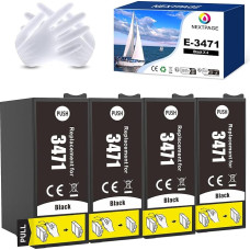 Nextpage 34XL Printer Cartridges 34XL Black Ink Cartridges WF 3725 WF 3720 Printer Cartridges WF3725 Cartridges Compatible with Workforce Pro WF-3720DWF WF-3725DWF WF-3720 WF-3725 WF3720 WF3725 (4