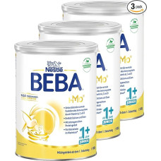 BEBA Junior 1+ Milk Drink from the 1st Birthday, with HMO, Age-Appropriate Protein Content, Lactose Only, No Palm Oil, No Fish Oil, Toddler Food, Baby Milk Powder, Pack of 3 (3 x 800 g)