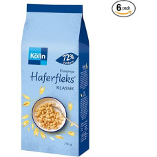 Kölln Whole Grain Oat Flek Crispy Classic Pack of 6 (6 x 750 g)