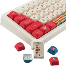 Tsungup PBT Keycaps 145 Keys Custom Cute Circus MOA Profile Dye Sublimation Keycap Set Compatible with Cherry MX Switch for ANSI Layout Mechanical Gaming Keyboards