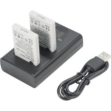 DSTE (2 pakuotės) EN-EL5 atsarginė baterija + dvigubas USB įkroviklis su LCD ekranu, suderinama su Nikon Coolpix P510, P520, P530, P5100, P6000, S10, P3, P4, P80, P90, P100, P500 fotoaparatais