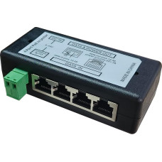 YAODHAOD POE injektorius 100 megabaitų, maitinimas per Ethernet per maitinimo šaltinį 12 V 24 V 48 V, atstumas iki 100 m, sieninis kištukas, maitinimas per Ethernet POE įrenginiui (4 prievadai 1000 Mbps, 9-48 V)