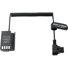 Alvin's Cables DMW-DCC17 DMW-BLK22 Dummy Battery to D-Tap Power Adapter Spiral Cable for Panasonic Lumix S5 S5II S5K S5C GH6 GH5II G9 G9II Camera