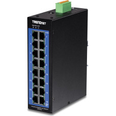 TRENDnet, TI-G160i, 16 prievadų pramoninis Gigabit L2 valdomas DIN-Rail komutatorius, 2 lygmens komutatorius, 16 x Gigabit prievadų, 32 Gbps komutavimo pajėgumas