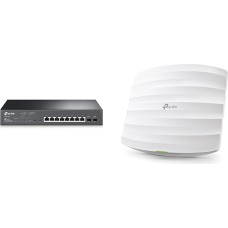 TP-Link TL-SG2210MP 8 Port Gigabit Smart PoE Switch with 2 SFP Slots & EAP245 Dual Band WLAN Access Point