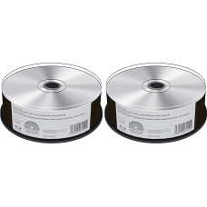 MediaRange BD-R 25GB 6-fache Schreibgeschwindigkeit, Silber, Unbedruckt/Blank, voll Metallisiert, 25er Cakebox (Packung mit 2)