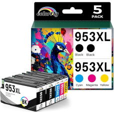 colorfly 953XL spausdintuvo kasetės, suderinamos su HP 953 XL Multipack 953XL spausdintuvo kasetėmis, skirtomis HP Officejet Pro 8710 7740 7720 8210 8720 7730 8218 8715 8718 8725 (5 vnt.)