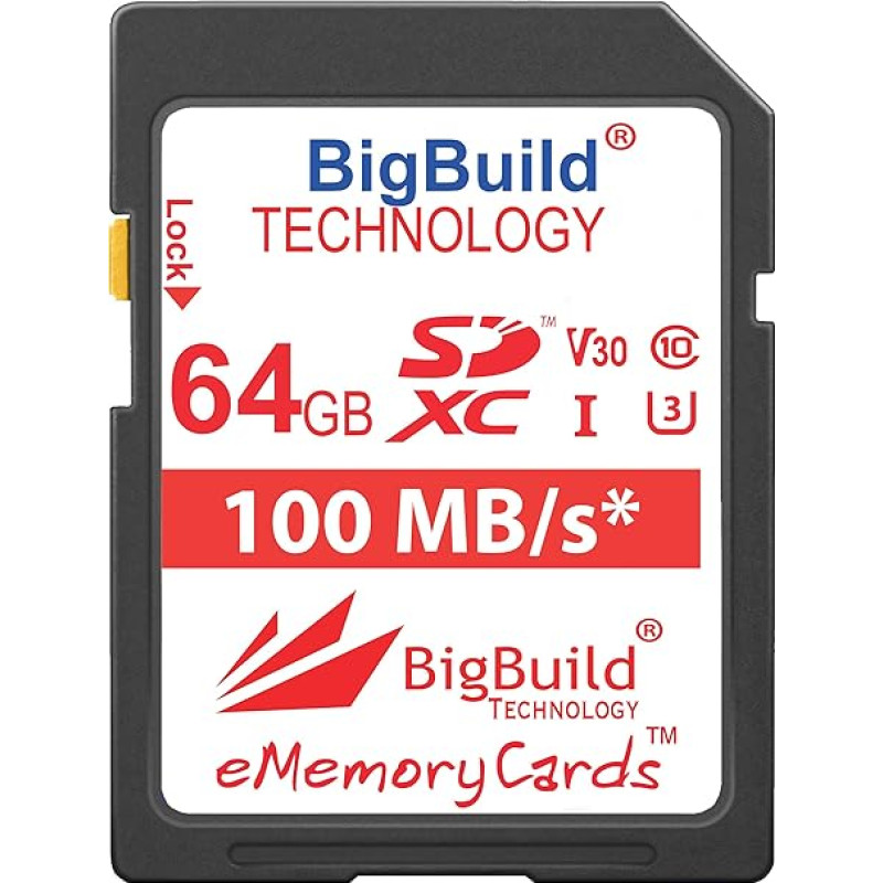 64GB UHS-I U3 100MB/s atminties kortelė 