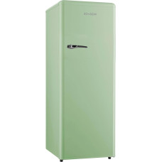 RKS245 Viso kambario šaldytuvas 145,6 cm - Retro dizainas - 238 L - LED apšvietimas - Reguliuojamas kojelių aukštis - 40 dB - Laisvai pastatomas - Senovinė išvaizda - Gėrimų šaldytuvas, standartinis šaldytuvas (žalias)