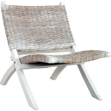 Tidyard Kubu rotango kėdė Lauko kėdė Kėdė su gultais Sodo kėdė 60 x 77 x 70 cm rotango kėdė Svetainės kėdė Lounge kėdė Natūralus Kubu rotango medžio masyvo raudonmedžio mediena