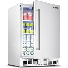 VEVOR 61 cm Getränkekühler für den Innen- und Außenbereich, nicht eingebauter Getränkekühler oder unter der Arbeitsplatte, 60 Liter Wasser, integrierter Bierkühler