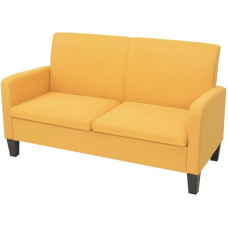 LAPOOH 2 vietų sofa, Butas, Svetainės sofa, Sofos ir sofos, Relax sofa, 135 x 65 x 76 cm, geltona