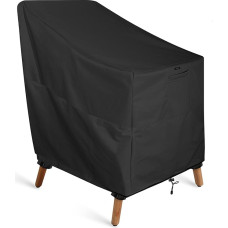 KHOMO GEAR Panther Series - Patio Chair Cover - Heavy Duty Premium Garden Furniture Cover - Black, Standard