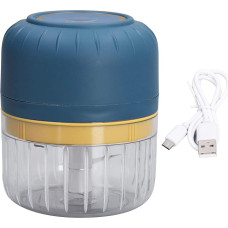 250 ml česnakų smulkintuvas Svogūnų pjaustytuvas Česnakų trintuvė 3 ašmenys Mini belaidis vandeniui atsparus USB įkrovimo elektrinis česnakų trintuvas Kūdikių maisto mašina (geltona)