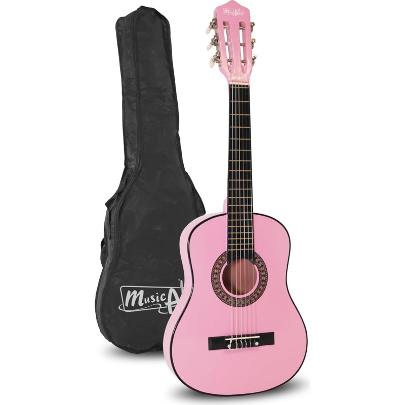 Music Alley MA-51 Classical Acoustic Guitar, Kids’ Guitar and Junior Guitar, Pink