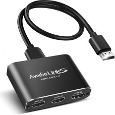 HDMI jungiklis 3 in 1 Out su 3,9 pėdos HDMI kabeliu, 