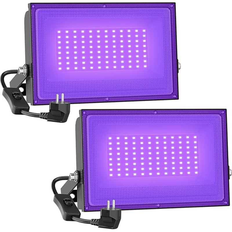 Onforu, 2 dalys, 15 W, 60 W, UV LED juoda šviesa, prožektorius, IP66, atsparus vandeniui