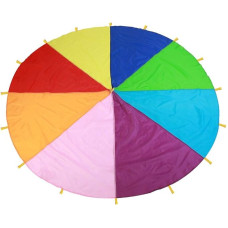 Wifehelper Parachute Play Tent Children's Game, Children Play Multicoloured Rainbow Parachute Children Outdoor Game Indoor Outdoor Picnic Blanket Mats Party Sports Activities Group Exercise (6 m)