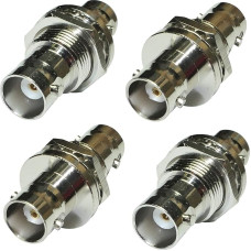 AERZETIX - C11358-4 x connector plug - adapter connection - BNC coupling nickel-plated