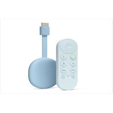 Google Chromecast TV with - Stream entertainment on your TV with voice search - Watch movies, programs and TV series in up to 4K HDR quality - Easy installation, sky blue