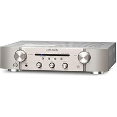 Marantz PM6007 HiFi Amplifier, Stereo Amplifier, 2 x 60 W, Optical Input, Phono Input, Subwoofer Output, Silver-Gold