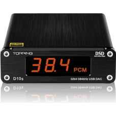 Topping D10s Mini USB DAC ES9038Q2M XMOS XU208 PCM384kHz DSD256 Native Audio Amplifier Decoder Black