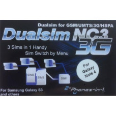 2-phones-in-1 PO-S2 2 in 1 NC3 N4 NC3 Dual/Triple SIM Adapter for Samsung Galaxy Note 4