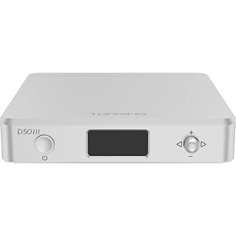 TOPPING D50III Desktop HiFi DAC Double ES9039Q2M PCM768 DSD512 with Remote Control Decoder (Silver)