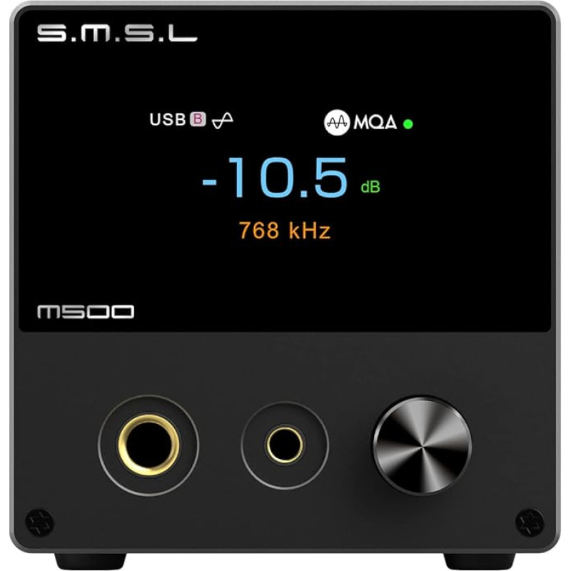 S.M.S.L M500 MKIII Bluetooth Audio DAC & Headphone Amplifier, ESS9038PRO D/A Chip, USB/Optical/Coaxial/Bluetooth Input, Hi-Res MQA XMOS DSD512 PCM THD+N 0.00006%