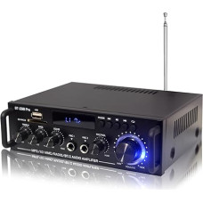 Mini Amplifier BT-298 Pro, 800W HiFi Stereo, RMS 50Wx2 Max, 2.0 Channel Bluetooth 5.0, Treble and Bass with USB/RCA/MIC/FM, BT-298 Pro 2023 Updated Version (298PRO)