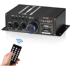 Mini Bluetooth 5.0 Digital Amplifier - Stereo Home and Car Amplifier with USB Music Player