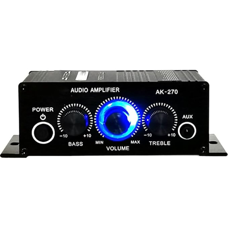 Home HiFi Stereo Amplifier, Portable Dual Channel Surround Sound HiFi Stereo Audio Receiver, Digital HiFi Bass Audio Subwoofer Amplifier, Stereo AMP Speaker for Home