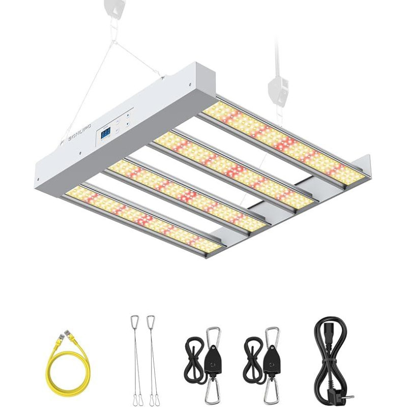 XTACO LED auginimo lempa Augalų lempa LED pilno spektro 660 LED 120 W 60 x 60 cm dangtelis LED augalų lempa 3 tipų Pilno spektro laikmatis ir pritemdymo funkcija, skirta kambariniams augalams Sėjinukai Daržovės ir gėlės