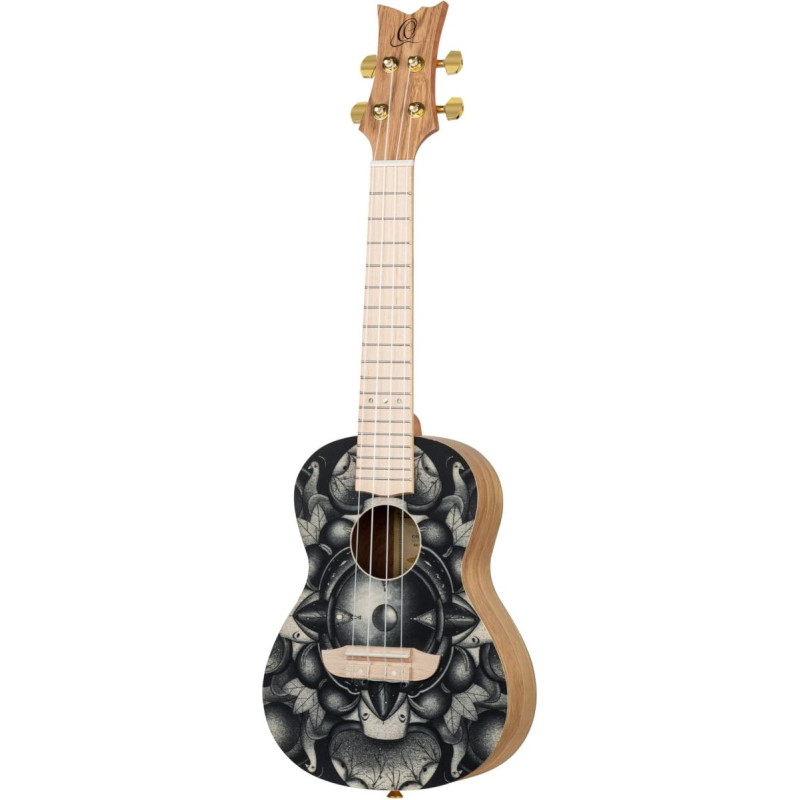 Ortega Guitars Akustinė koncertinė ukulelė - Art Series - Eglė, paukščiai (RUAR-BI)