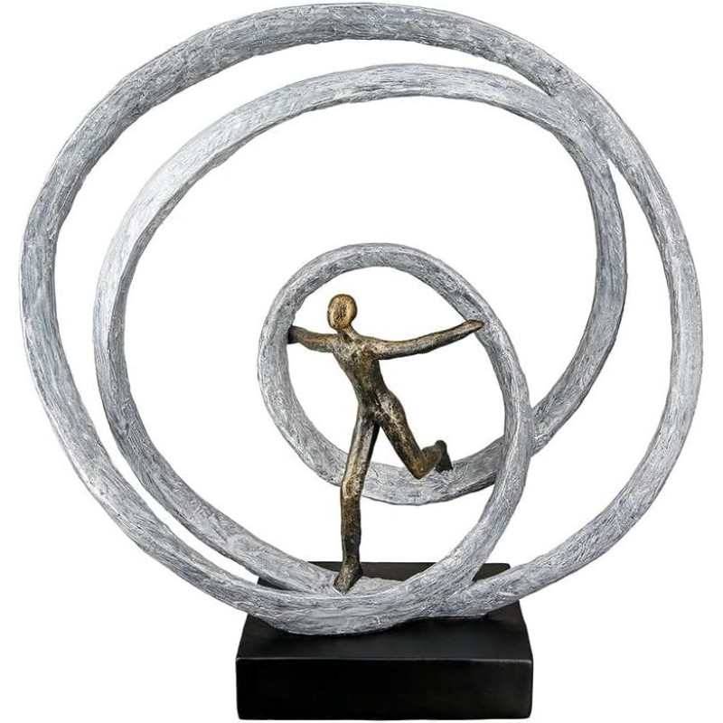 Kasablankos didelė dekoratyvinė figūrėlė Skulptūrėlė XL - dekoratyvinė figūrėlė iš dervos Spalva: sidabrinė balta - dekoracija Svetainės dovana Gimtadienio dovana Aukštis 35 cm